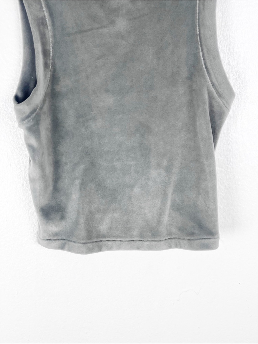 SKIMS Gray Velour High Neck Tank Top Size XS Casual Neutral Cozy Minimalist Boho - Picture 8 of 8